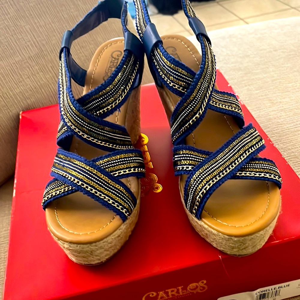 Carlos by Carlos Santana wedge sandals NIB